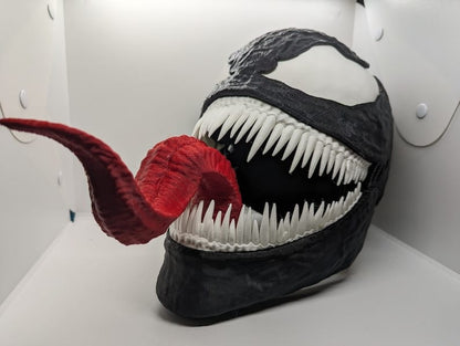 Venom Movie Inspired Mask – Wearable Cosplay Helmet with Extended Tongue (Limited Edition)