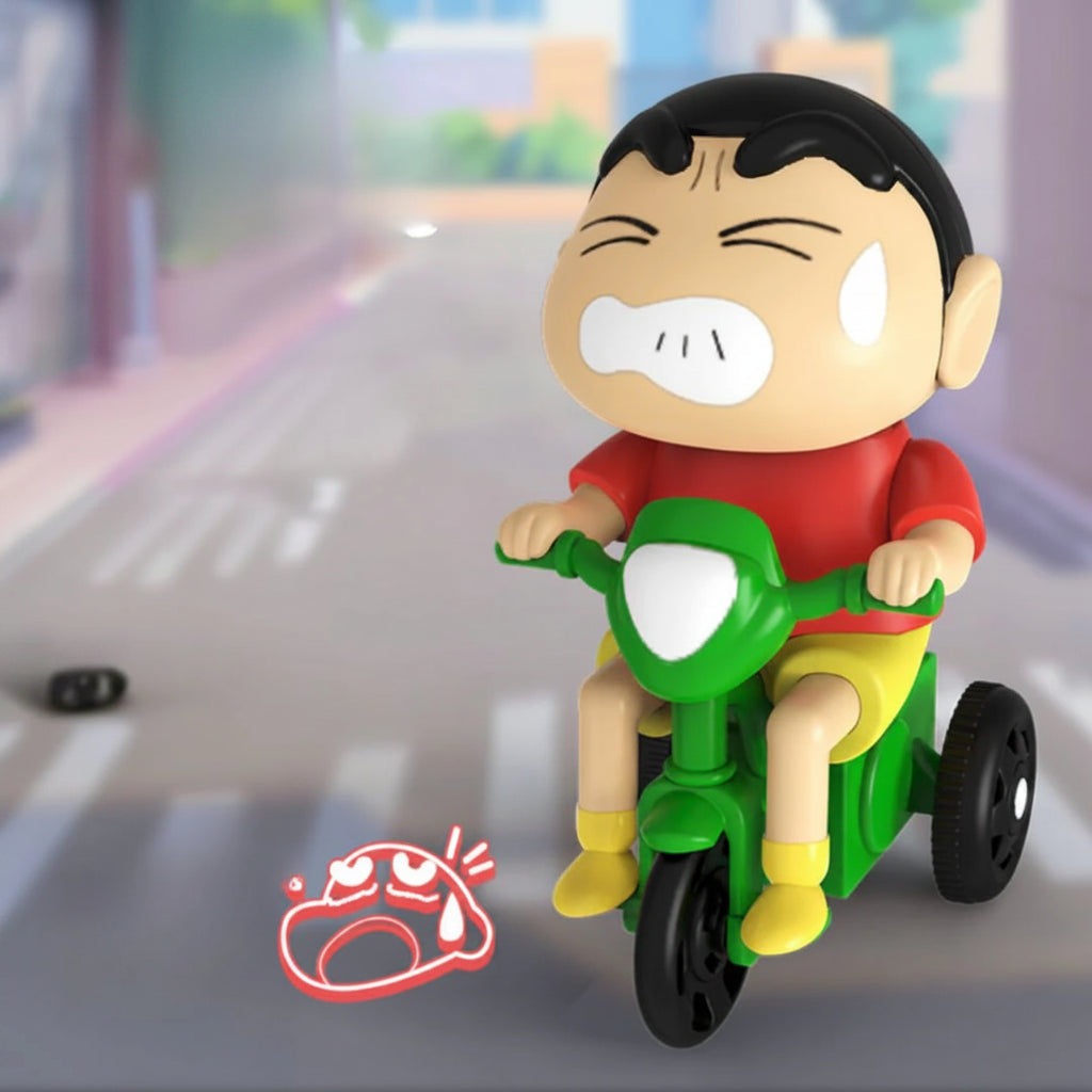 Shinchan Riding Bicycle Collectible Figure – Cute Anime Display Toy