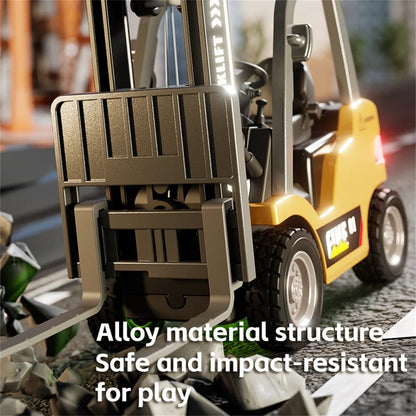 Engineering RC Forklift Truck – 2.4GHz Alloy Vehicle with LED Lights & Sound Remote & App Control