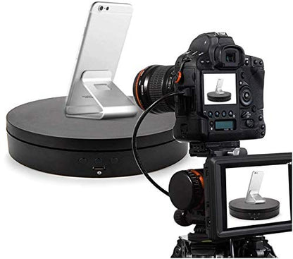 24x7 eMall 360° Electric Rotating Display Stand – 8 Inch Motorized Turntable for Photography & Collectibles