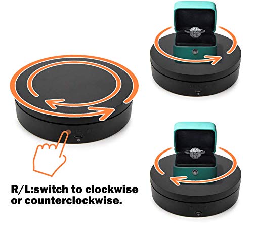 24x7 eMall 360° Electric Rotating Display Stand – 8 Inch Motorized Turntable for Photography & Collectibles