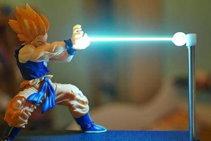 Super Saiyan Goku Action Figure – Dragon Ball Z Collectible Statue with Kamehameha Light Effect & Display Stand