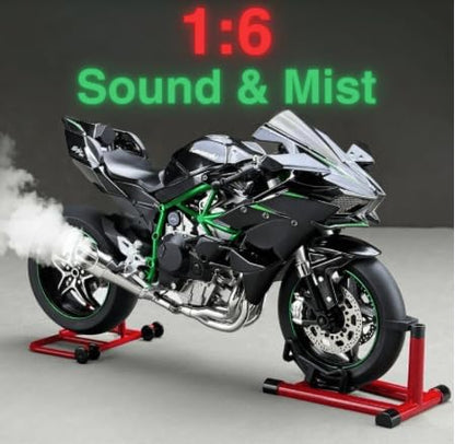 Kawasaki Ninja H2R 1:6 Scale Die-Cast Motorcycle – Metal Superbike with Smoke, LED Lights & Engine Sound