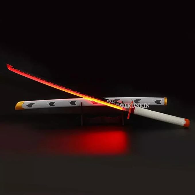 Rengoku Flame Hashira LED Katana – 108cm Premium Demon Slayer Cosplay Sword