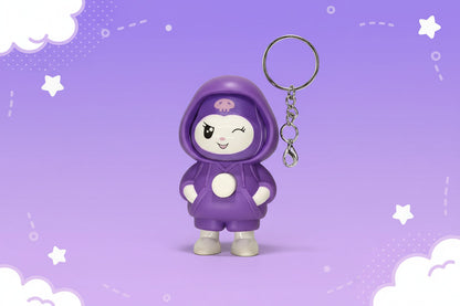 Kuromi Face Changing Doll Keychain Pack of 3 – Limited Edition Cute Anime Keychain Set