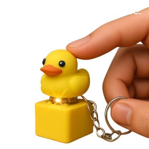 Duck Sound LED Keychain – Cute Animal Key Chain with Light & Funny Sound Stress Relief Toy