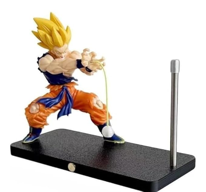 Super Saiyan Goku Action Figure – Dragon Ball Z Collectible Statue with Kamehameha Light Effect & Display Stand