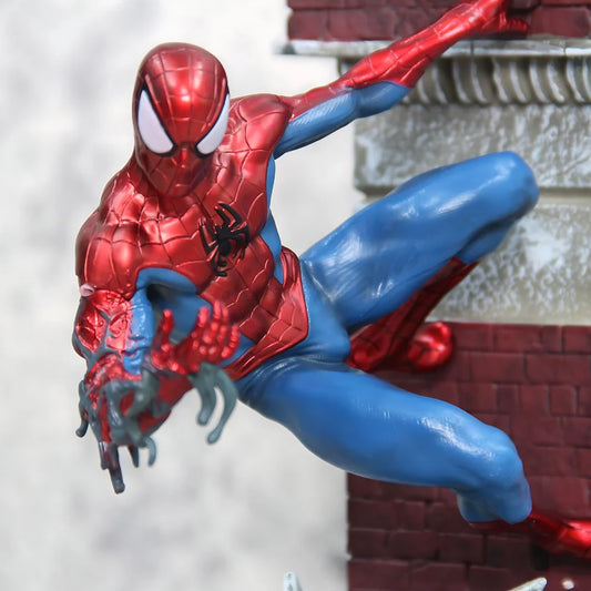 Spider-Man Wall Climbing Premium Action Figure – 30cm Collector's Display Statue