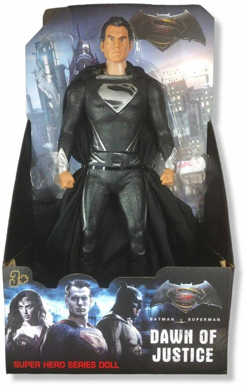 Black Superman: Man of Steel Figure – Premium DC Superhero Collectible Statue