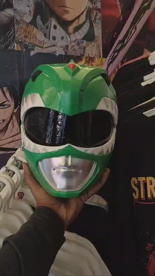 Power Rangers Mighty Morphin Green Ranger Helmet – Role Play Wearable Collectible Mask (Limited Edition)