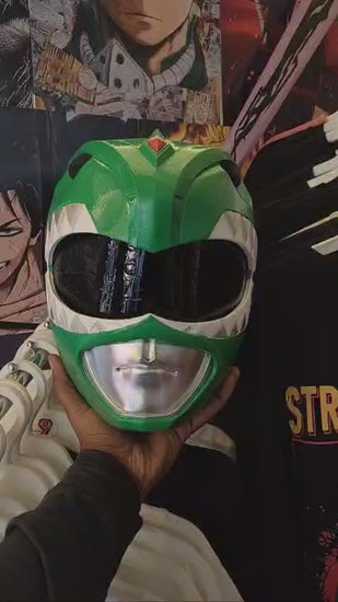 Power Rangers Mighty Morphin Green Ranger Helmet – Role Play Wearable Collectible Mask (Limited Edition)