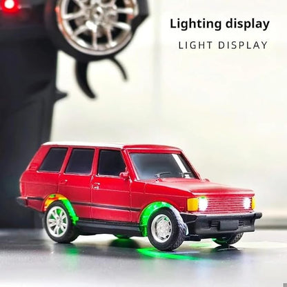 Bestie Toys 1:64 Mini Alloy RC Car – Retro Travel Car Model with LED Lights & Off-Road Design