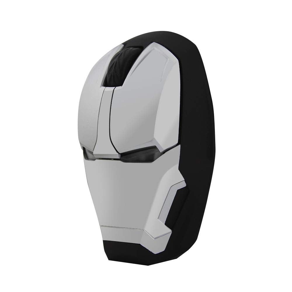 Iron Man Wireless Silent Optical Mouse – 2.4GHz Adjustable DPI LED Mouse (Silver Edition) | AnimeLegacy
