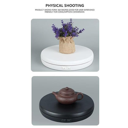 MVPRO 360° Motorized Rotating Turntable – 25cm Silent Display Stand with LED Lights (15kg Capacity)