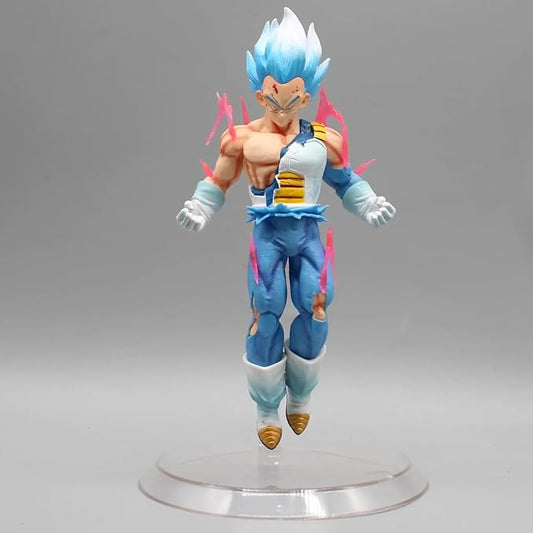 Dragon Ball Super Saiyan Blue Vegeta Battle Damaged Action Figure – 20cm Premium PVC Collectible with Display Stand