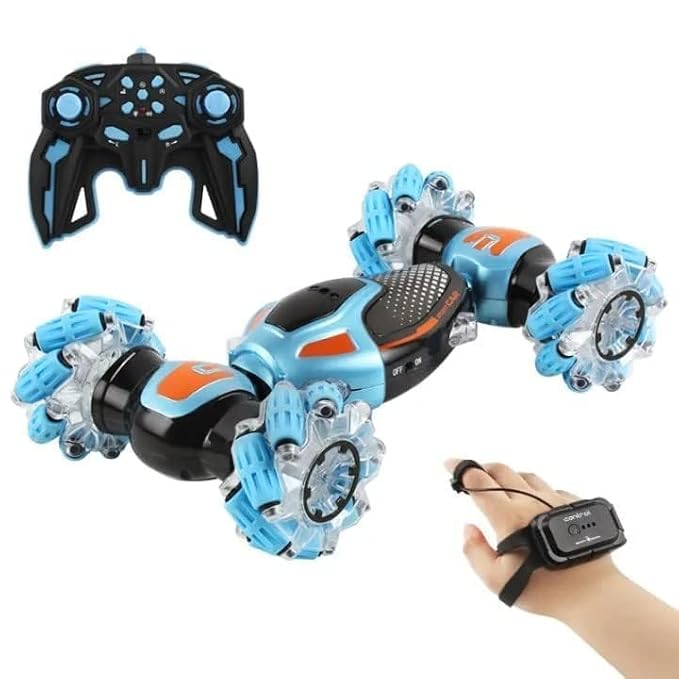 A1 RC Stunt Car – 2.4GHz 4WD Gesture Sensor Car with 360° Flips, Lights & Music