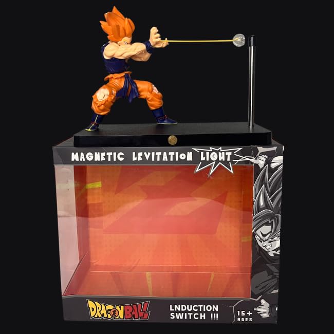 Dragon Ball Z Goku Magnetic Levitation LED Lamp – Anime Night Light with Induction Switch for Bedroom & Gaming Room
