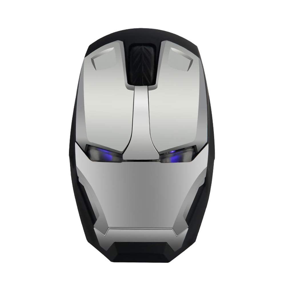 Iron Man Wireless Silent Optical Mouse – 2.4GHz Adjustable DPI LED Mouse (Silver Edition) | AnimeLegacy