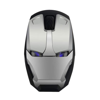 Iron Man Wireless Silent Optical Mouse – 2.4GHz Adjustable DPI LED Mouse (Silver Edition) | AnimeLegacy
