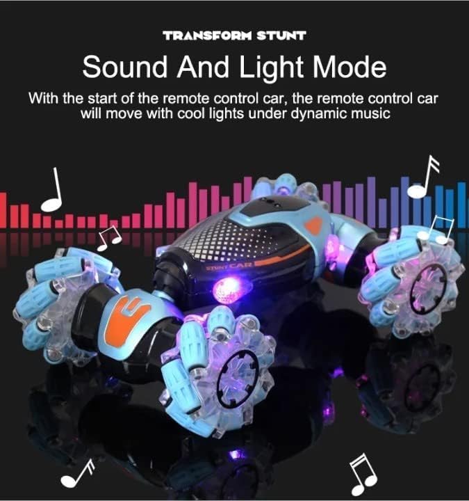 A1 RC Stunt Car – 2.4GHz 4WD Gesture Sensor Car with 360° Flips, Lights & Music