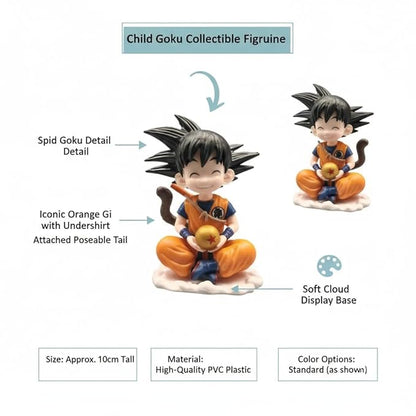 Dragon Ball Sitting Goku Action Figure – Premium PVC Anime Collectible Statue for Desk & Shelf Display