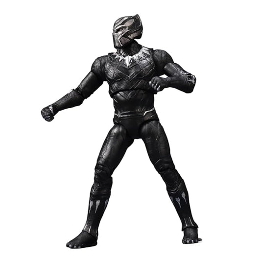 Action Figure Collectibles - 7 Inch Black Panther, Superhero Premium Collectible, Ideal Gift for Collector & Fans, Durable PVC Material, Ages 15+ Years