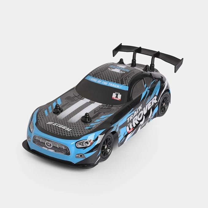 High-Speed Drift RC Racing Car with Extra Tires & Traffic Cones – Remote Control Drift Car (Multicolor)