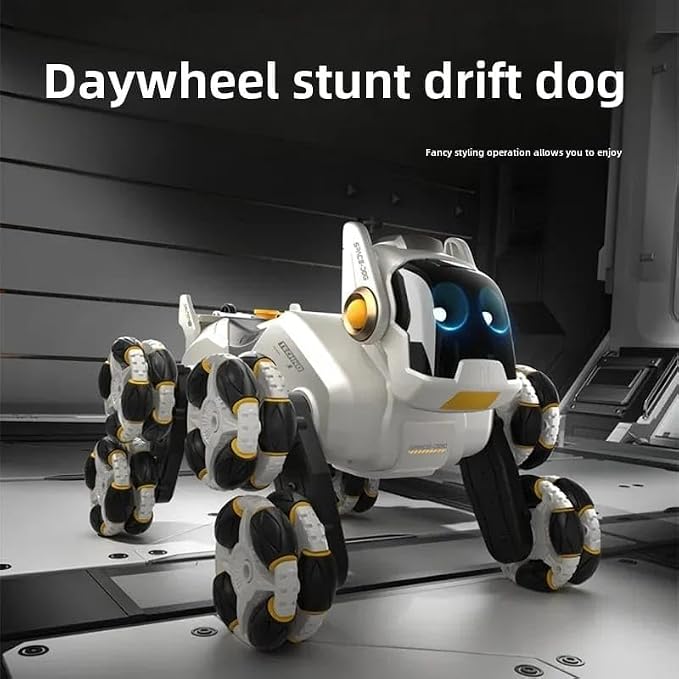RC Robot Dog Stunt Car – 2.4GHz Mechanical Animal Vehicle with Mist Spray, Music & LED Lights