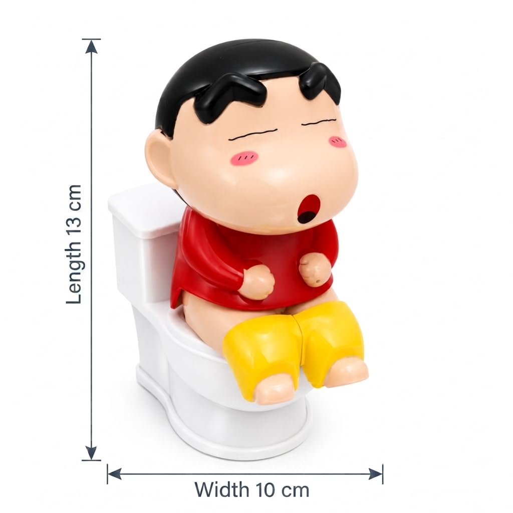 Shin-chan Toilet Water Spray Toy – 11cm Funny Interactive Prank Figure