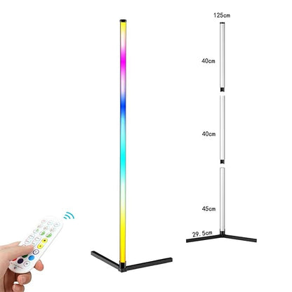 The Artment Modern Zenith Corner Floor Lamp – Adjustable RGB LED Floor Lamp with Remote Control