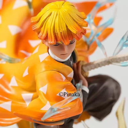 Pinaka Demon Slayer Agatsuma Zenitsu Action Figure – 31cm LED Light-Up Kimetsu No Yaiba Collectible