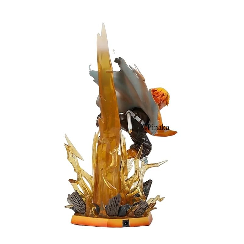 Pinaka Demon Slayer Agatsuma Zenitsu Action Figure – 31cm LED Light-Up Kimetsu No Yaiba Collectible