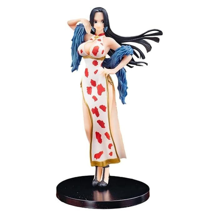 One Piece Boa Hancock 25 CM White Red Dress Figure