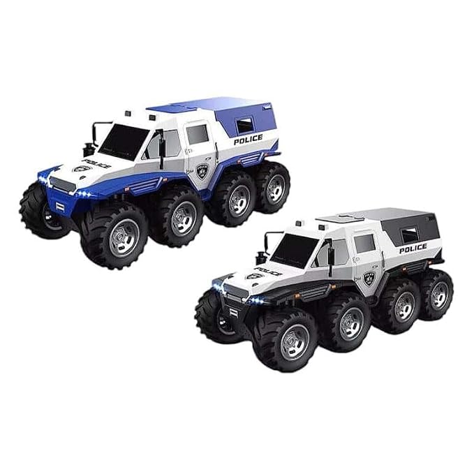 Pampam Toys Premium 8-Wheel Drive PUBG Police RC Truck – Heavy-Duty Off-Road Tactical Monster Crawler