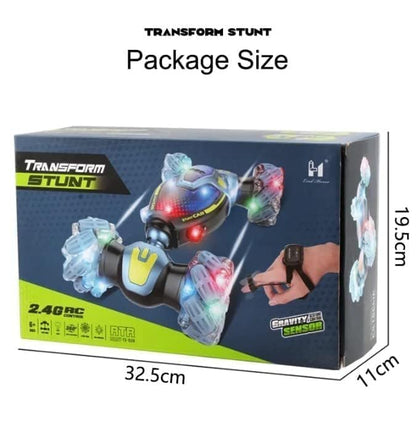 A1 RC Stunt Car – 2.4GHz 4WD Gesture Sensor Car with 360° Flips, Lights & Music
