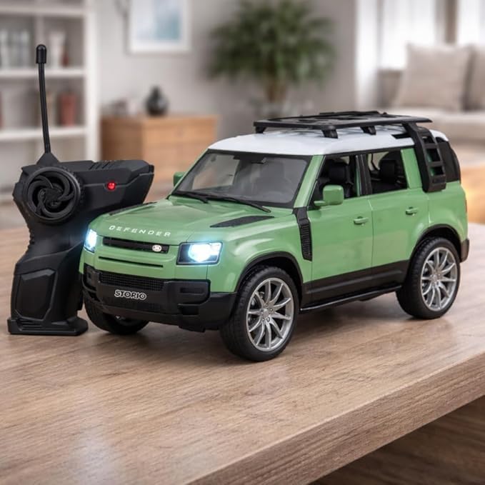 MiniExplorer SUV Defender RC Car – Rechargeable Remote Control SUV with Real Smoke & LED Lights