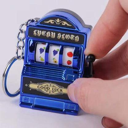 Casino Jackpot Mini Slot Machine Keychain with Spin Lever – Limited Edition Fun Gambling Style Accessory