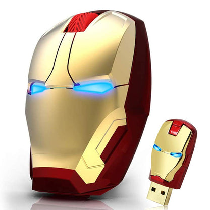 Iron Man Ergonomic Wireless Mouse – 2.4G Portable Gaming & Office Mouse | AnimeLegacy