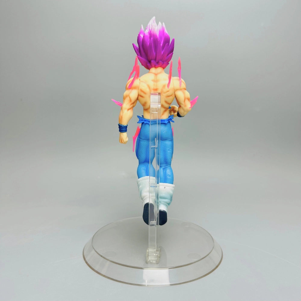 Vegeta Purple Hair Battle Damaged Figure – 20cm Transparent Base Dragon Ball Collector Edition