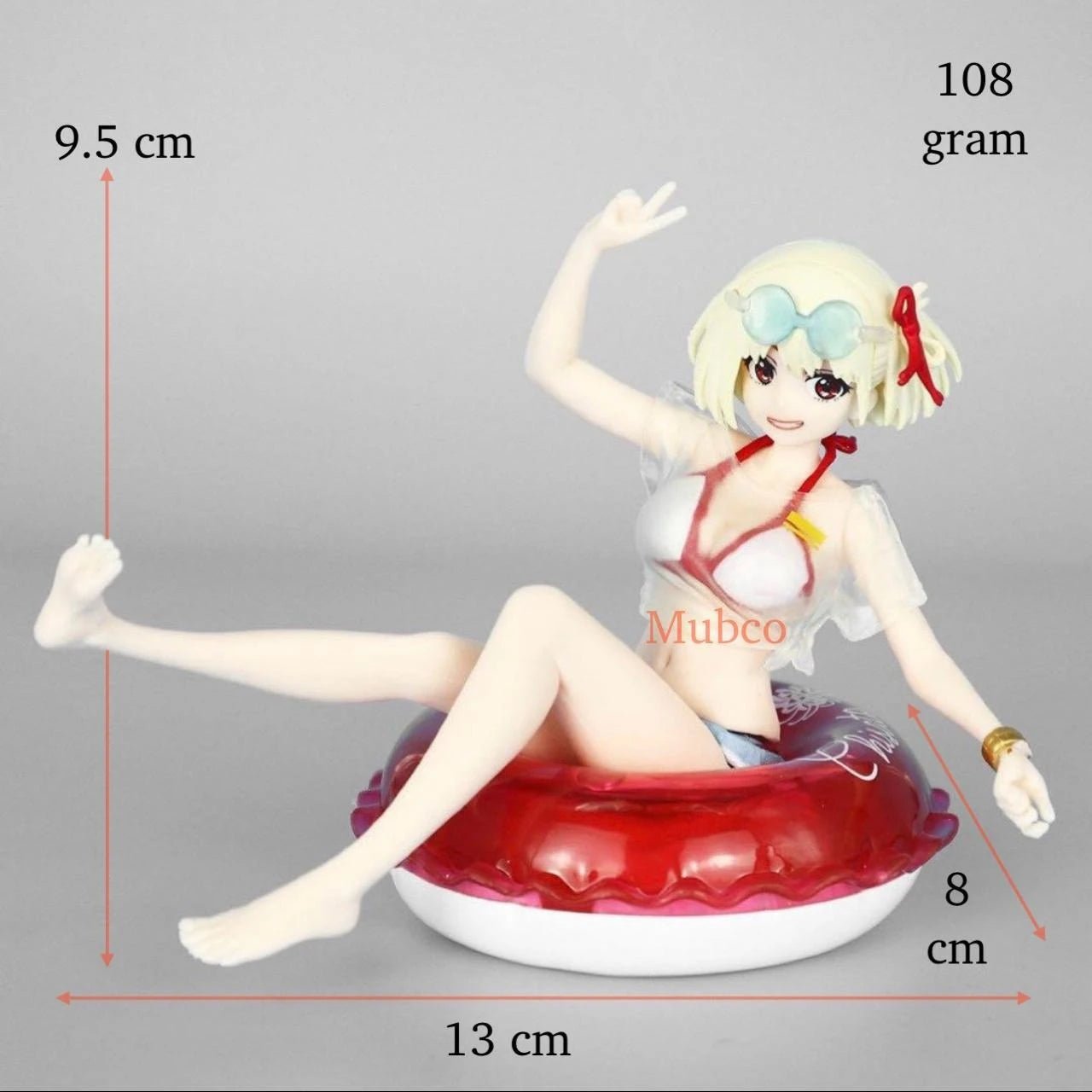 Mubco Lycoris Recoil Chisato Nishikigi Aqua Float Girls Collectible Figure – Multicolor Anime Display Doll