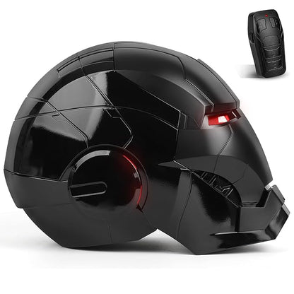 Iron Man Hero MK5 Black Edition Helmet – 1:1 Wearable Collectible with Voice, Touch & Remote Control, LED Eyes & Sound Effects