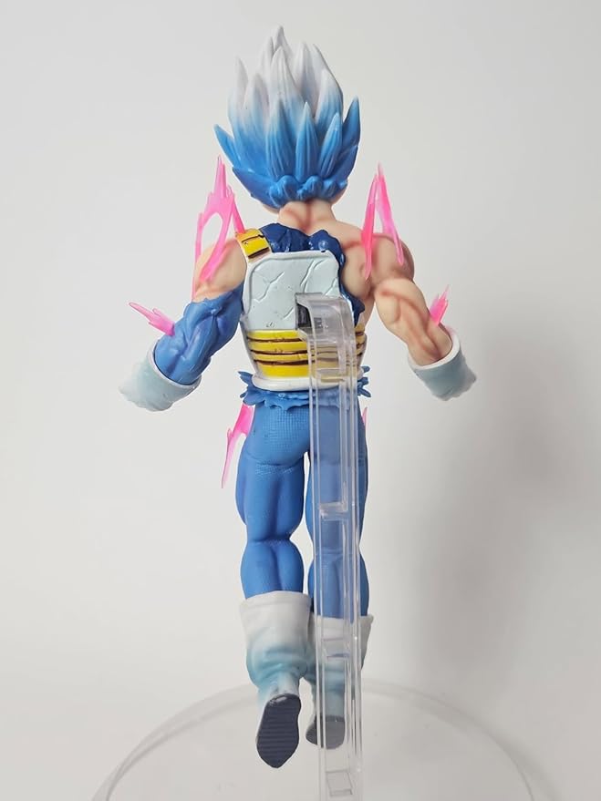 Dragon Ball Super Saiyan Blue Vegeta Battle Damaged Action Figure – 20cm Premium PVC Collectible with Display Stand