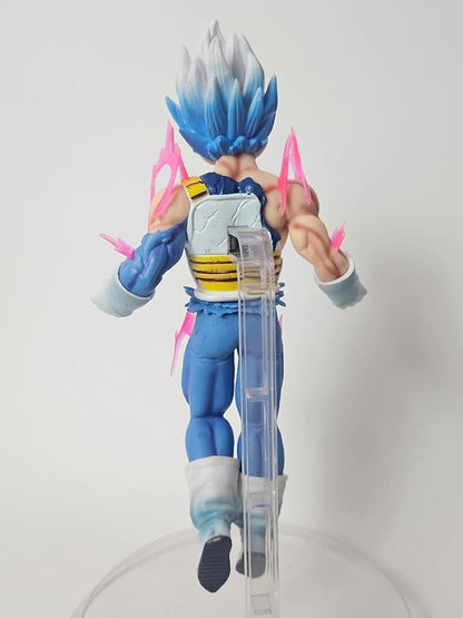 Dragon Ball Super Saiyan Blue Vegeta Battle Damaged Action Figure – 20cm Premium PVC Collectible with Display Stand