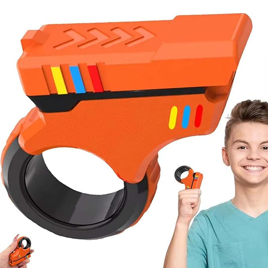 Stress Relief Fidget Slider Toy for Adults – Compact Handheld Desk Fidget (Orange)
