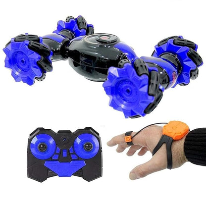 Kid's Speed Pioneer RC Stunt Car – Gesture Sensor & Watch Control with 360° Flips, Drift & Lights