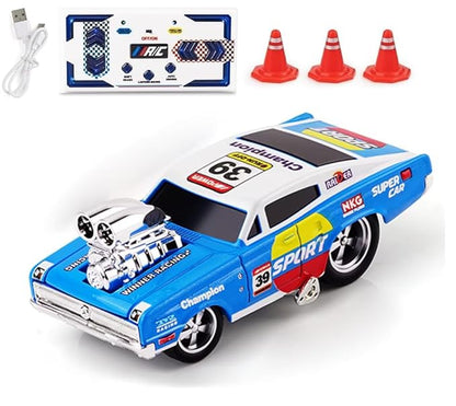 Jack Royal 1:64 Die-Cast RC Drift Stunt Car – Rechargeable Mini Car with 3-Speed Turbo Modes & LED Light