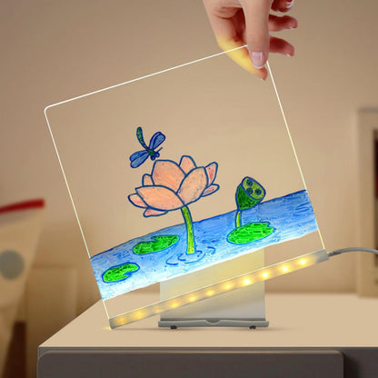 3D Acrylic LED Writing Board with Pen & Light – Personalized Desk Lamp Home & Office Decor Items, Valentine Gift for Girlfriend, Personalized Led Board
