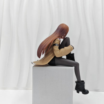 Makise Kurisu Sitting Figure – 15cm Premium Steins;Gate Anime Collectible Statue