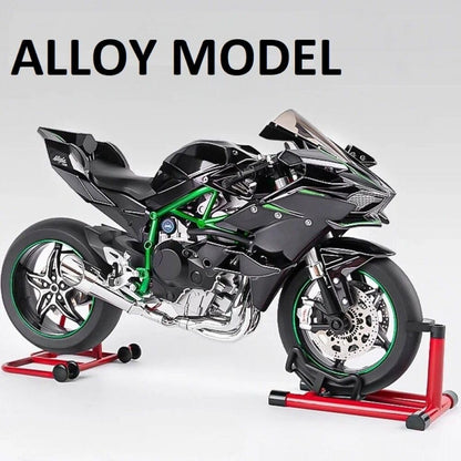 Kawasaki Ninja H2R 1:6 Scale Die-Cast Motorcycle – Metal Superbike with Smoke, LED Lights & Engine Sound