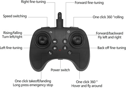RC Fighter Plane Toy – 2.4GHz Remote-Controlled Jet with LED Lights & 360° Hovering